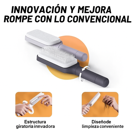 ✨Cepillo Autolimpiante | Peina, Masajea y Brilla sin Esfuerzo