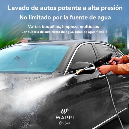 💦Combo Hidrolavadora Portátil 2 Baterías 98V - Con accesorios + Mini Aspiradora de Regalo🚗🎁