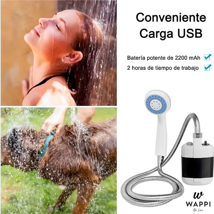 🚿Ducha para Exteriores - portátil, recargable y lista para usar.