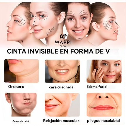 👑Cintas Faciales Lifting Invisible – Efecto Instantáneo y Natural