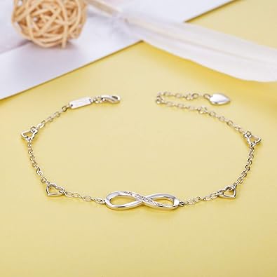 Pulsera Tobillera Infinito de Plata 925 – Amor Eterno