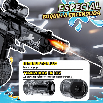 Pistola de Agua Eléctrica LED 2025 – Potencia y Diversión Total