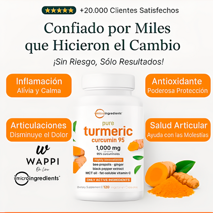 Turmeric Curcumin 1000mg – Antiinflamatorio y Antioxidante Natural