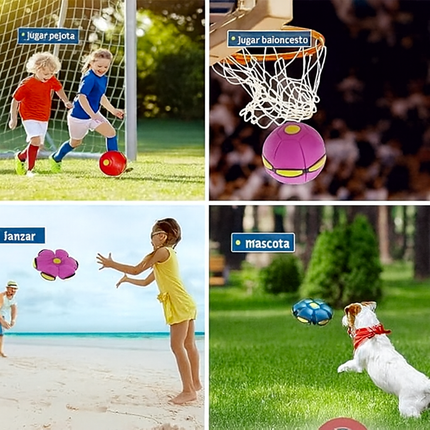 Pelota Frisbee 2 en 1 LED – Diversión que se Transforma