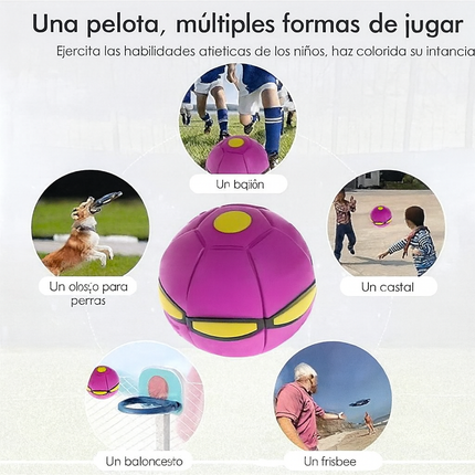 Pelota Frisbee 2 en 1 LED – Diversión que se Transforma