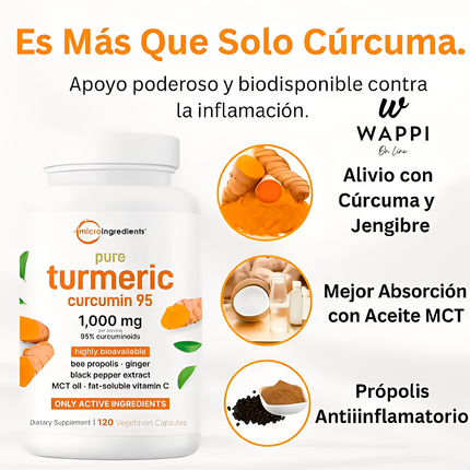 Turmeric Curcumin 1000mg – Antiinflamatorio y Antioxidante Natural