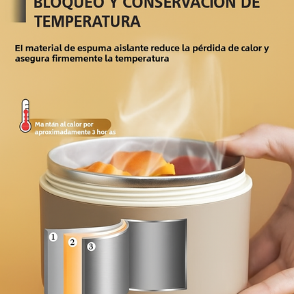 Lonchera Térmica 2 en 1 | Tu comida caliente donde vayas 🔥Incluye 2 recipientes de tapa hermética + bolsa térmica portátil