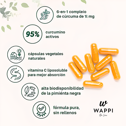 Turmeric Curcumin 1000mg – Antiinflamatorio y Antioxidante Natural