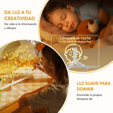 Pizarra LED Acrílica con Efecto Neón LumiBoard™