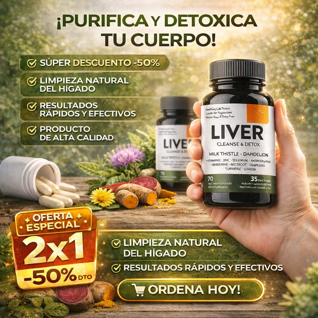 Liver Cleanse Détox 2 X 1 – Limpia tu hígado de forma natural - Apoyo Natural para tu Bienestar Interno