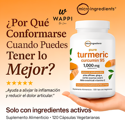 Turmeric Curcumin 1000mg – Antiinflamatorio y Antioxidante Natural