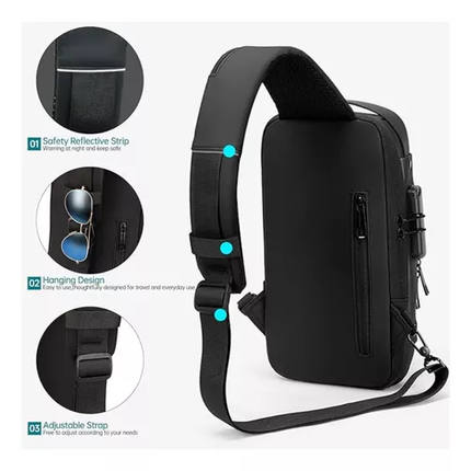 🎒Bolso Mochila Antirrobo con Carga USB y Bloqueo de Seguridad