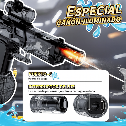 Pistola de Agua Eléctrica LED 2025 – Potencia y Diversión Total