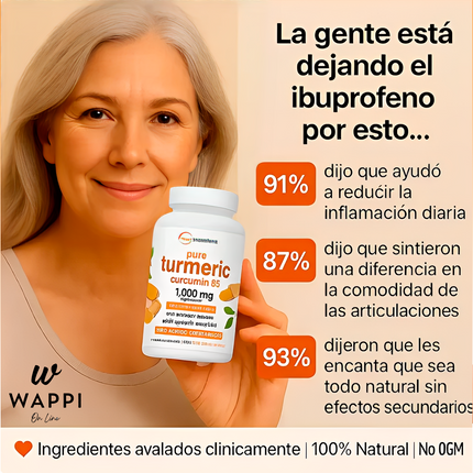 Turmeric Curcumin 1000mg – Antiinflamatorio y Antioxidante Natural