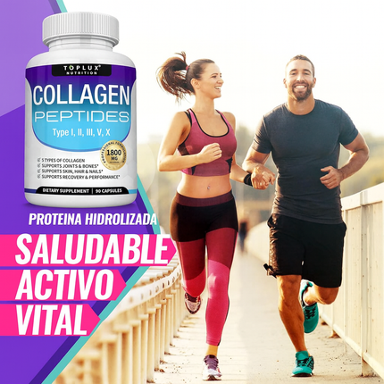 Colágeno Multitipo Hidrolizado 1800 mg – Piel, Cabello y Articulaciones