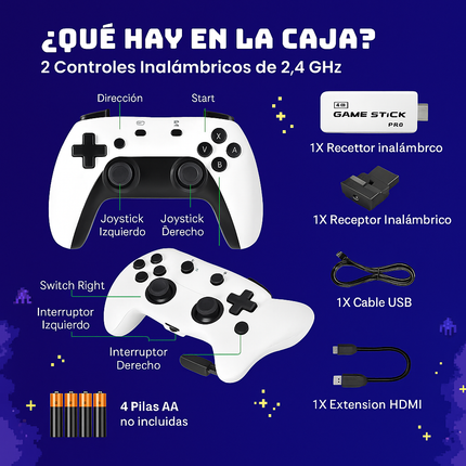 Consola Retro M15 con 40.000 Juegos – Plug & Play - Revive los mejores clásicos de tu infancia en segundos.