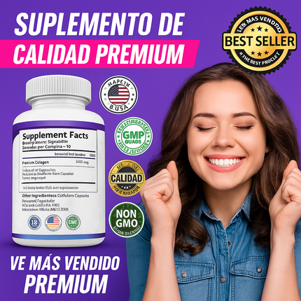 Colágeno Multitipo Hidrolizado 1800 mg – Piel, Cabello y Articulaciones