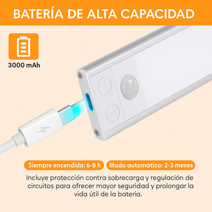 Barra LED con Sensor de Movimiento – Luz Automática y Portátil