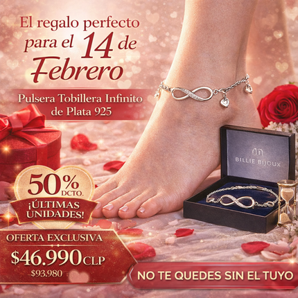 Pulsera Tobillera Infinito de Plata 925 – Amor Eterno