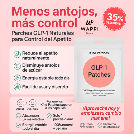 Parches GLP-1 Naturales para Control del Apetito