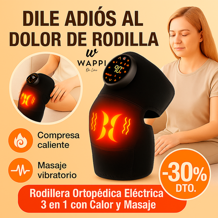 Rodillera Ortopédica Eléctrica 3 en 1 con Calor y Masaje 🔥