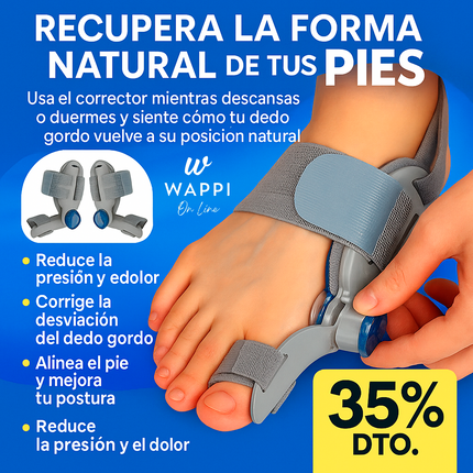 Corrector de Juanetes Ajustable – Alivio y Alineación Natural del Pie