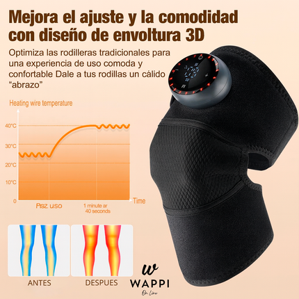 Rodillera Ortopédica Eléctrica 3 en 1 con Calor y Masaje 🔥