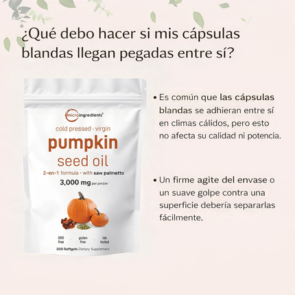 Aceite de Semilla de Calabaza + Saw Palmetto 2 en 1