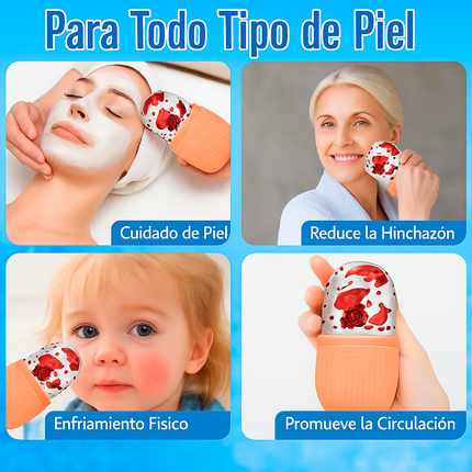 Rodillo de Hielo Facial 3 en 1 – Refresca, Tonifica y Deshincha tu Piel