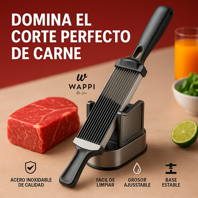 🔪Cortadora de Carne Multifuncional Inoxidable - Precisión y Seguridad en Cada Corte