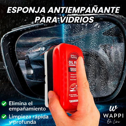 🧽Esponja Limpiadora Antiempañante para Vidrios 2 en 1 - Limpieza profesional en casa