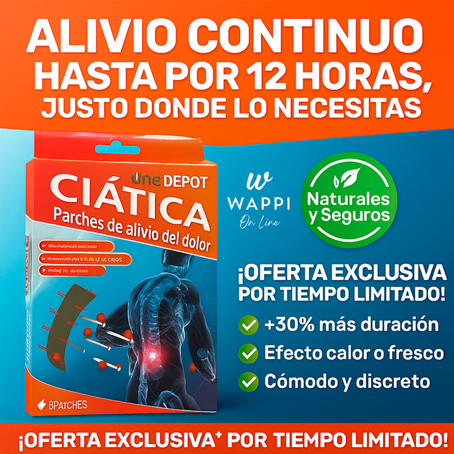 Parche Alivio Dolor de Ciática – Efecto Localizado y Duradero