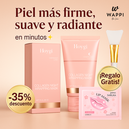 💧Mascarilla Facial Colágeno + Regalo: Mascarilla de Labios