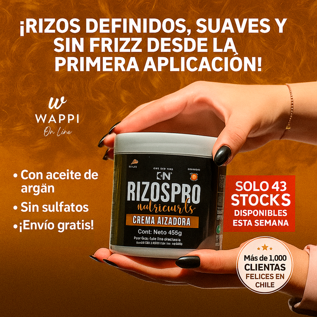 🌀RizosPro con Argán – Rizos Definidos, Suaves y Sin Frizz