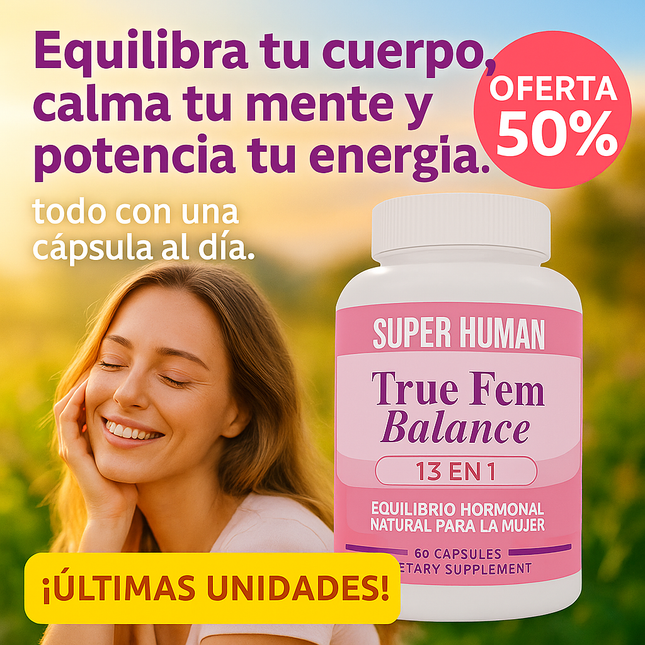 True Fem Vitamin | Multivitamínico 13 en 1 para el Equilibrio Femenino