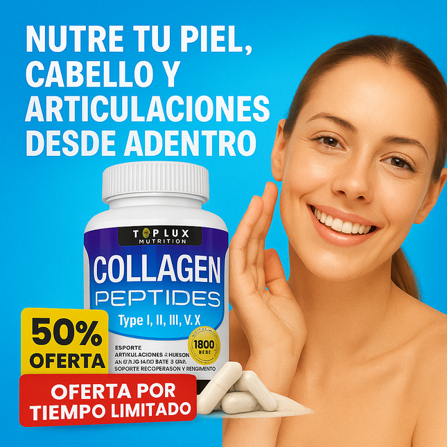 Colágeno Multitipo Hidrolizado 1800 mg – Piel, Cabello y Articulaciones
