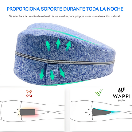 🌙 Almohada Ortopédica para Piernas - Soporte Ergonómico para Dormir Mejor