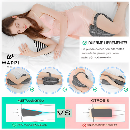 🌙 Almohada Ortopédica para Piernas - Soporte Ergonómico para Dormir Mejor