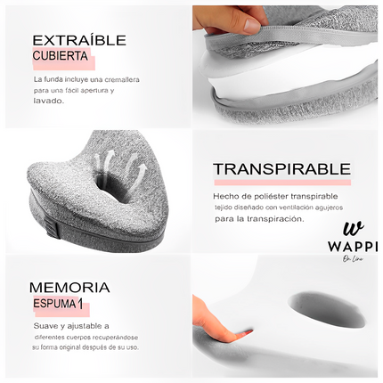 🌙 Almohada Ortopédica para Piernas - Soporte Ergonómico para Dormir Mejor