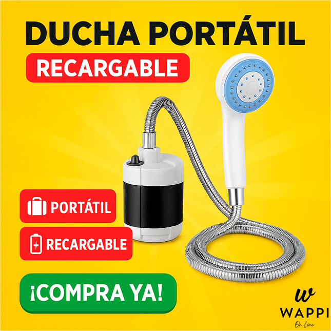 🚿Ducha para Exteriores - portátil, recargable y lista para usar.