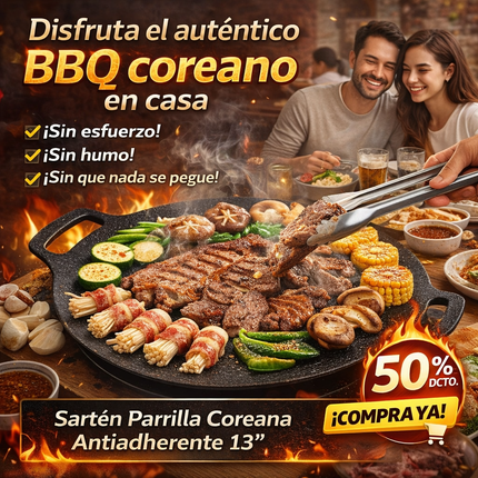 Sartén Parrilla Coreana Antiadherente 13”