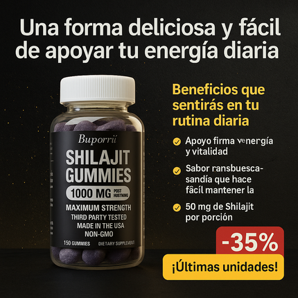 Shilajit Gomitas – Energía Natural para tu Día