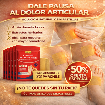 Parches de Alivio Articular con Calor – Pack 6 (72 Unidades)