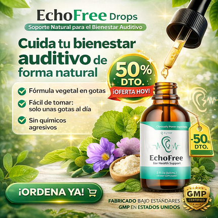 EchoFree Drops  – Soporte Natural para el Bienestar Auditivo